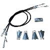 KIT CABLE DE FREIN GSM 2 CABLES + DEMI COUPELLE ET PALONNIER L1465  