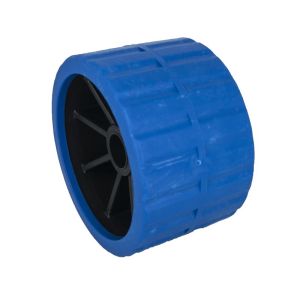 Galet diamètre 120 mm Largeur 75 mm Alésage 21 mm Bicolore noir/bleu