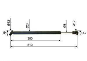 AMORTISSEUR DE TETE COMPATIBLE ALKO  131R APRES 1992 (Longueur 530 mm) 