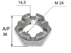 Alko ECROU DE FUSEE A CRENEAUX Alko freinés- non freinés 2,20t ou frein SB300-2360-3060