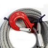 CABLE ACIER AVEC CROCHET POUR TREUIL- TRACTION 3600 KG - LONG 20 M - Ø 7 mm