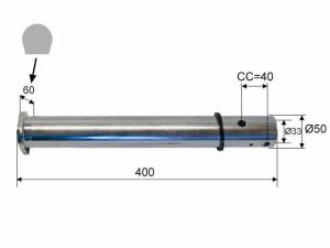 Knott fut coulissant KF27 Longueur 400 mm Diamètre 50 mm