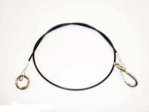 Câble de rupture1000 mm noir avec anneau et mousqueton
