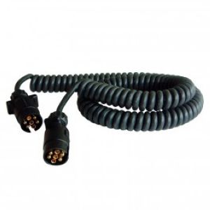 RALLONGE SPIRALE  3METRES 7 PLOTS 0,75 mm- PRISES MALE MALE