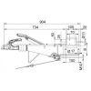 COMMANDE DE FREINAGE 161S ALKO -  SUR TUBE 100X100 - PTC 950-1600 KG - FREINS 2361