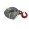 CABLE ACIER AVEC CROCHET POUR TREUIL- TRACTION 5000 KG - LONG 25 M - Ø 7 mm