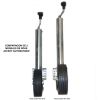 Roue jockey automatique rallongée longueur de tube 570 mm Roulette 220x60 mm