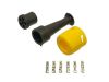 ASPOCK KIT CONNECTEUR RAPIDE JAUNE ROND 6 BROCHES AVEC DETROMPEUR