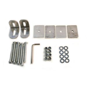 Kit fixation de coffre sur support plat (équerres + contreplaques + visserie)