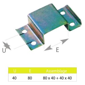 OMEGA POUR FIXATION DE CHANDELLE DE 40 SUR ESSIEU 80X40