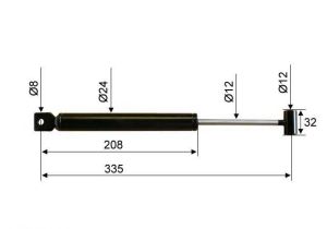 BPW PEITZ ZAF AMORTISSEUR DE TETE ZAF 135 PAV/SR 1 OEIL + A PLAT-