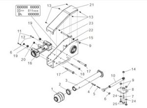 VUE ECLATEE COMMANDE DE FREINAGE VB 811820