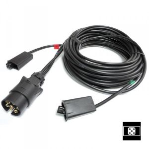 AJBA RADEX Cable d'alimentation de feux 2 x 8 m Connectique carrée