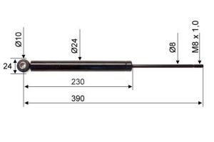 AMORTISSEUR DE TETE COMPATIBLE ALKO 120- A (Longeur 390 mm)