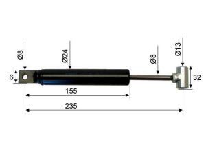 BPW PEITZ Amortisseur de tête PAV/SR 13 PTAC 1300 kg