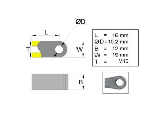 OEIL POUR RAG  M10 12*16 M10 10.1