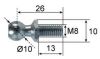 ROTULE POUR ARTICULATION RABIALE M8 - D.10  L.13/26