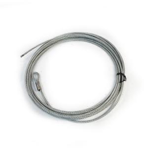 CABLE ACIER AVEC CROCHET POUR TREUIL- TRACTION 2900 KG - LONG 10 M - Ø 6,35 mm