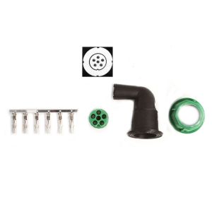 RADEX Kit connecteur rapide rond vert 6 broches avec détrompeur