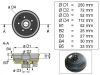 Knott moyeu de 250 nu type 250*40 5*112 roulements 