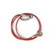 Câble de rupture rouge avec crochet et anneau rond Longueur 1000 mm