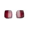 CABOCHONS DE FEU DE GABARIT BICOLORE CARRE SACEX 2204 (la paire)
