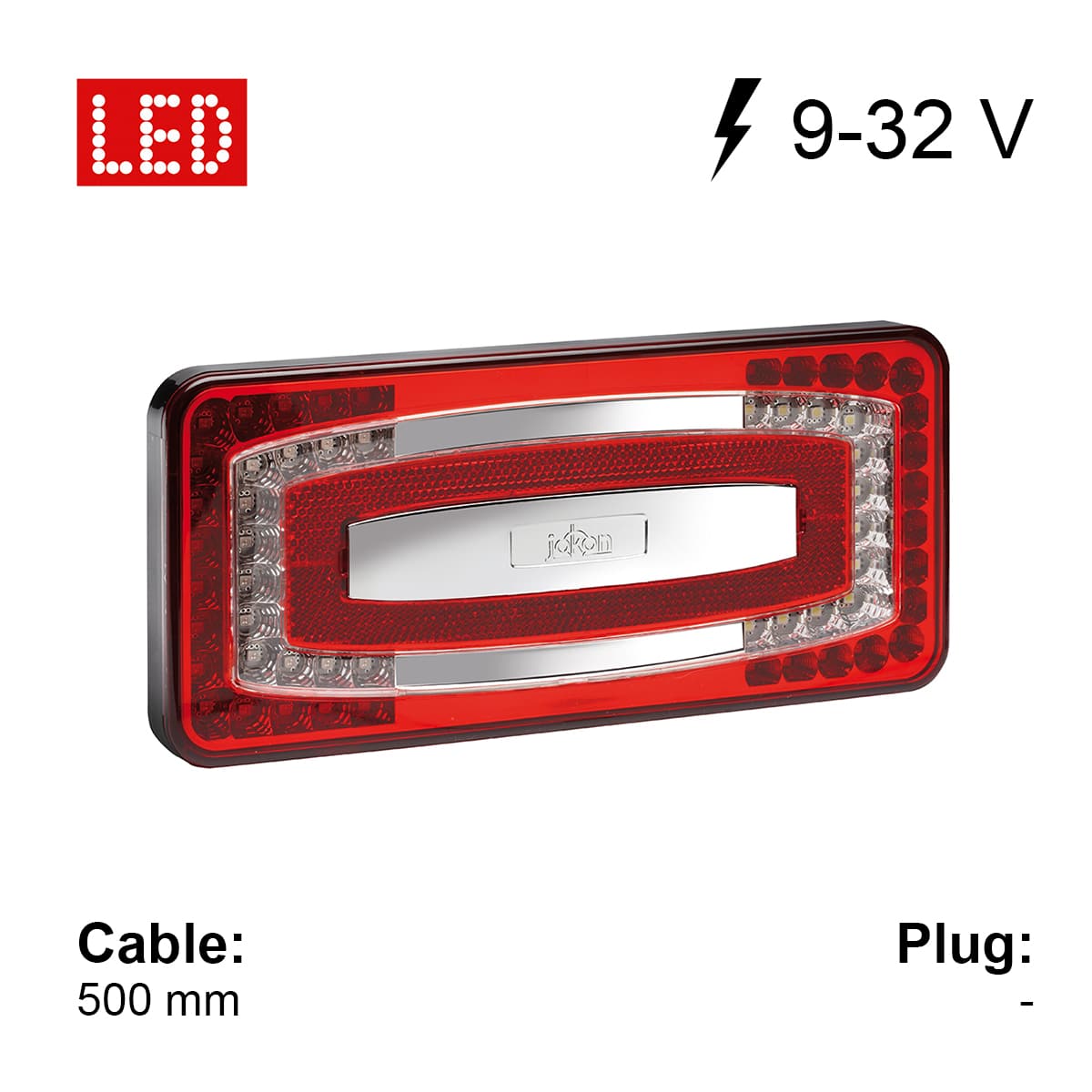 Feu arrière multifonction BBSNR 930b 9-32 V (clignotant, stop, position, recul, catadioptre) Jokon 10.2300.022