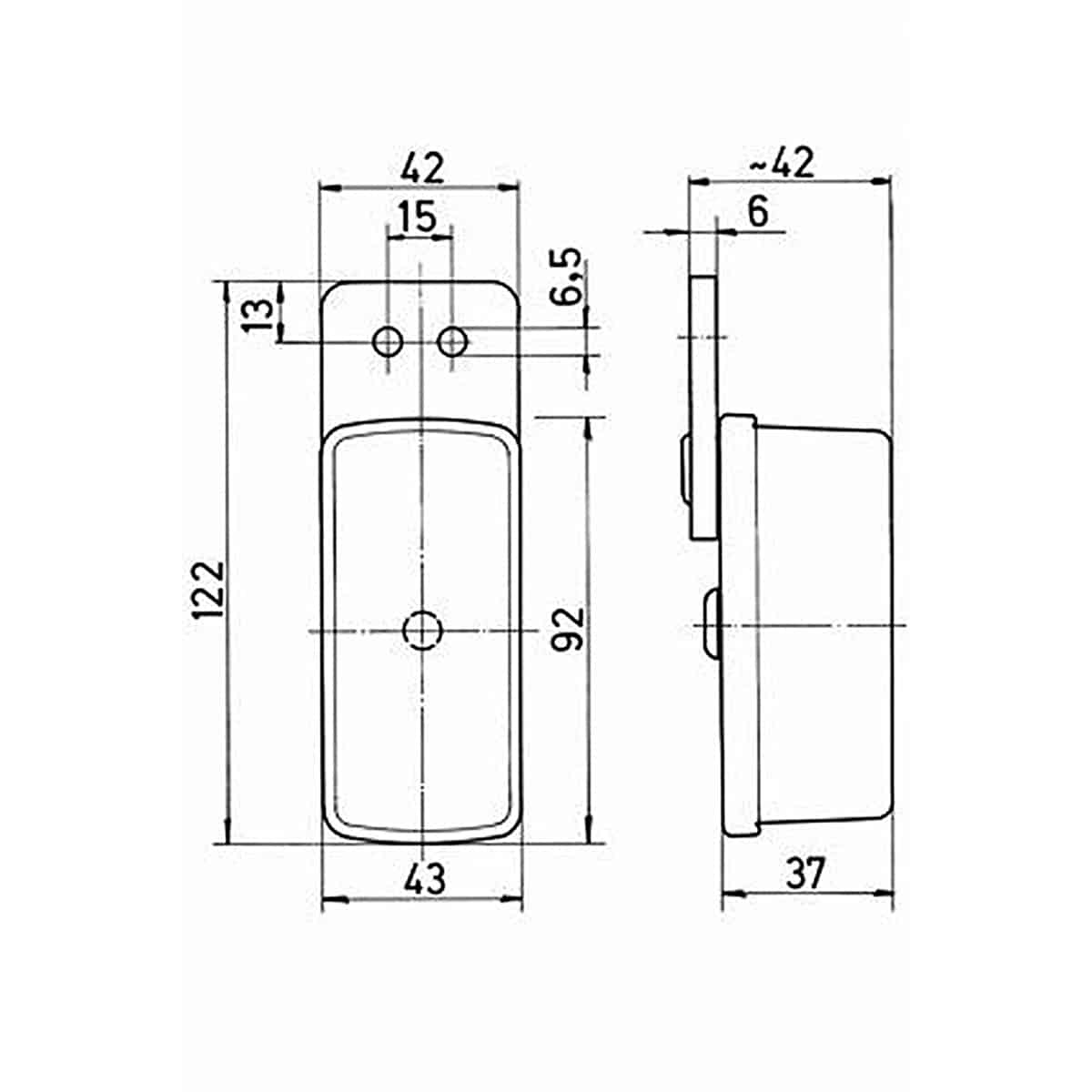 Feu d’encombrement SPL 07 r/w m.P. 12 V Jokon 12.0007.010
