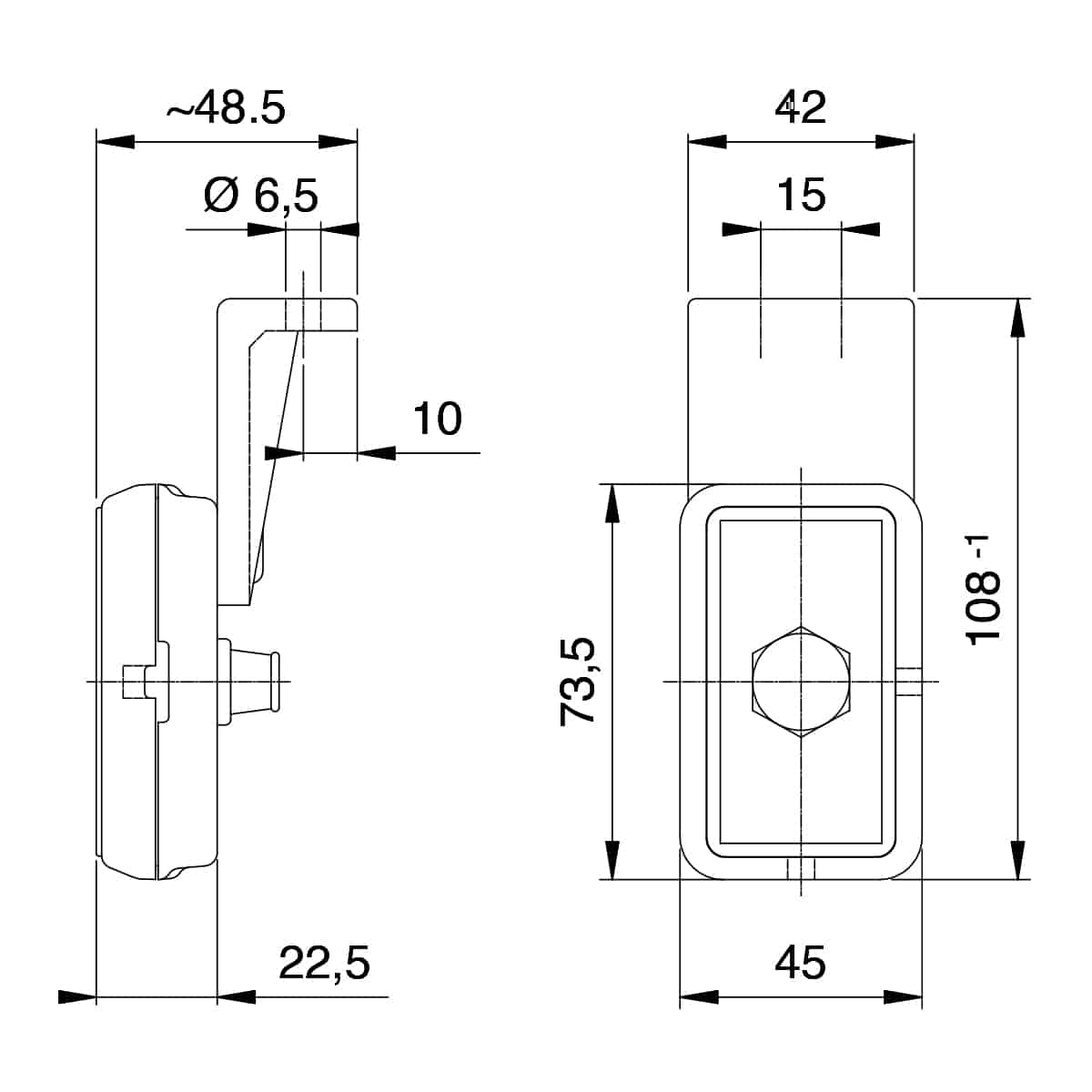 Feu de position latéral SMLR 130-WP 12 V Jokon 12.1004.031