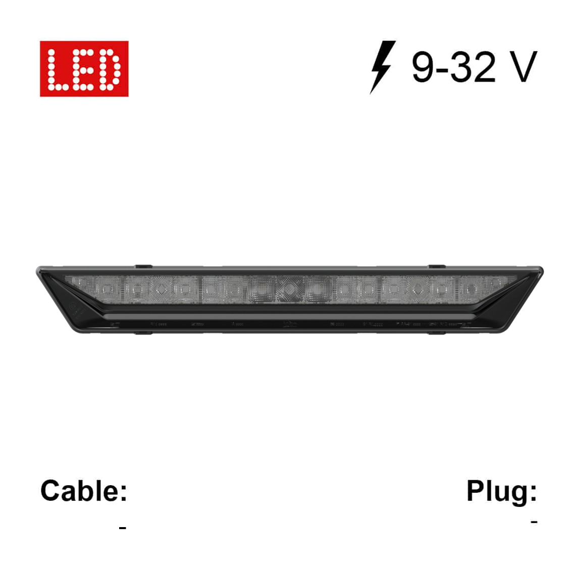 Feu arrière multifonction SNWBR 200A, incolore 9-32 V (stop, recul, brouillard) Jokon 13.3120.000