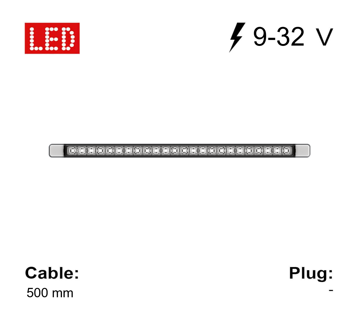 Feu de brouillard arrière / recul à LED SNW 400/incolore 9-32 V (recul, brouillard) Jokon 13.3125.000