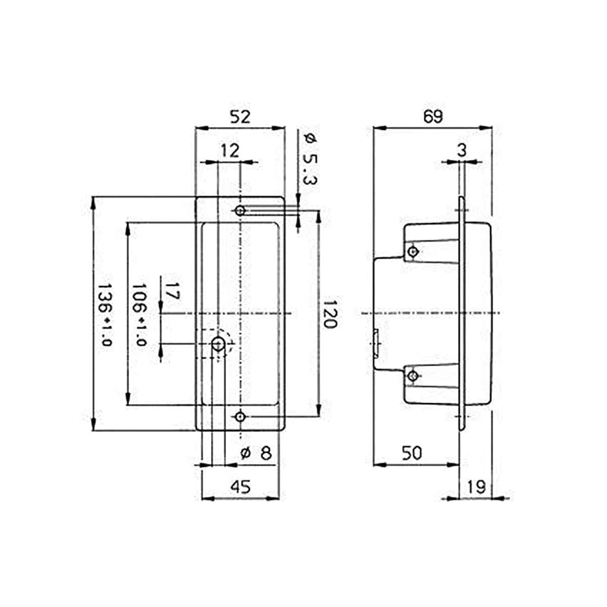 Feu de recul 12 V Jokon 13.6010.010