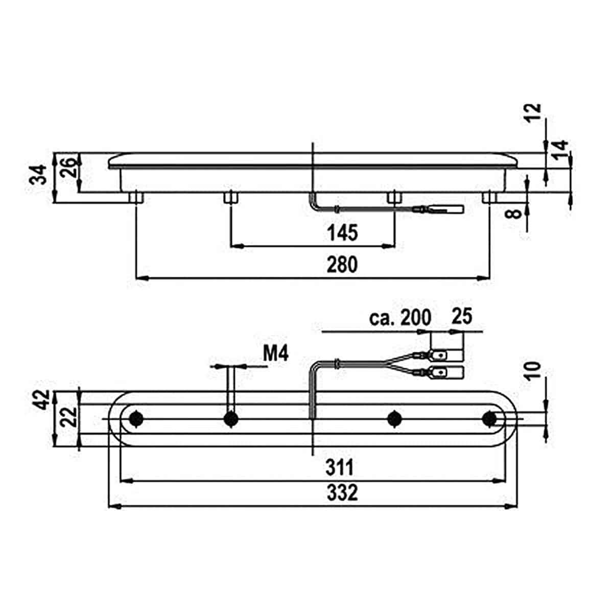 Feu stop additionnel ZHBL 06 24 V (stop) Jokon 15.0006.012