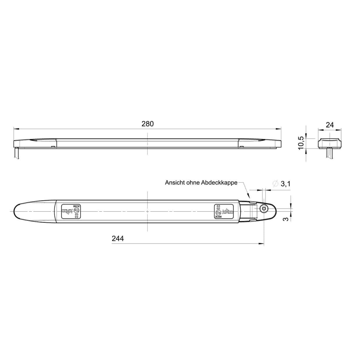 Feu stop additionnel ZHBL 28 12 V (stop) Jokon 15.0028.300