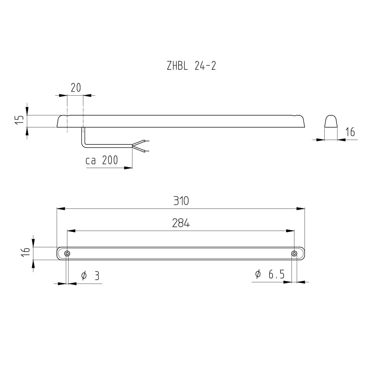 Feu stop additionnel ZHBL 24-2 12 V (stop) Jokon 15.0033.702