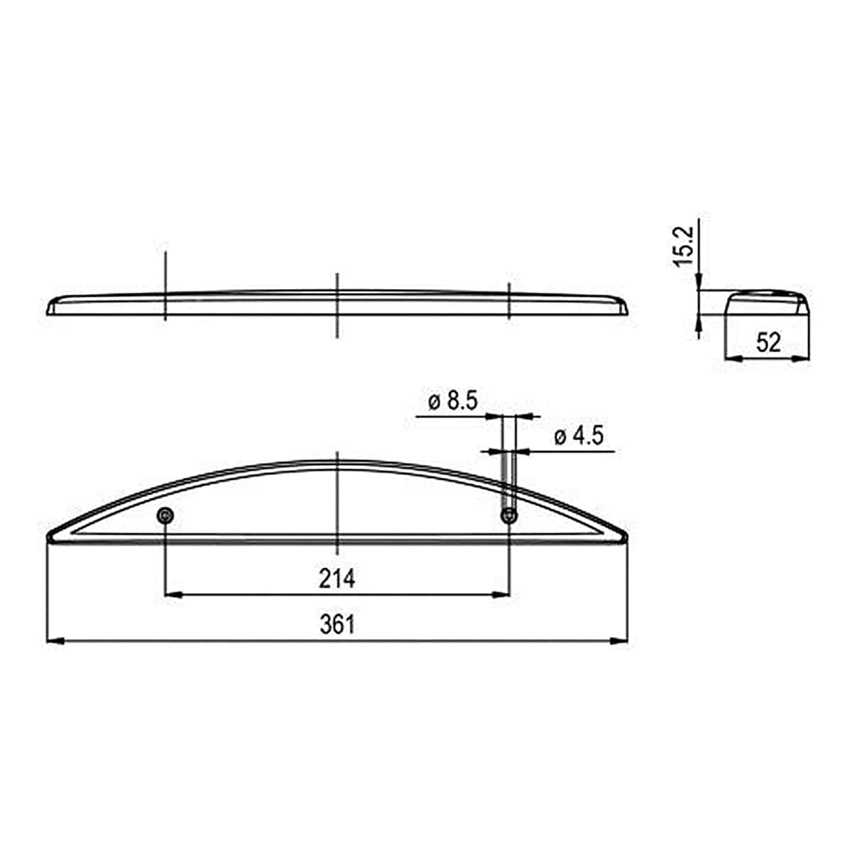 Feu stop additionnel ZHBL 25 24 V (stop) Jokon 15.0034.702