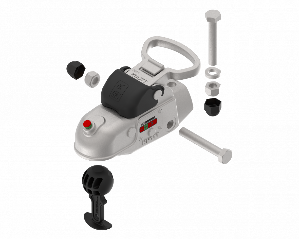Commande de frein KF27-B avec console roue jockey sans tête Knott 204300.006