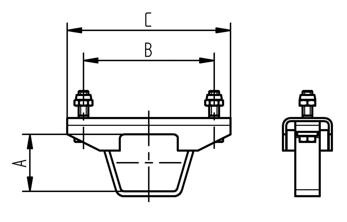 Dispositif de serrage complet avec étrier et vis Knott 98884993