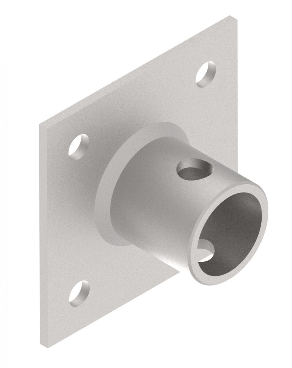 Support roue jockey pour tube 60×60 à 80×80 Knott 210877.001