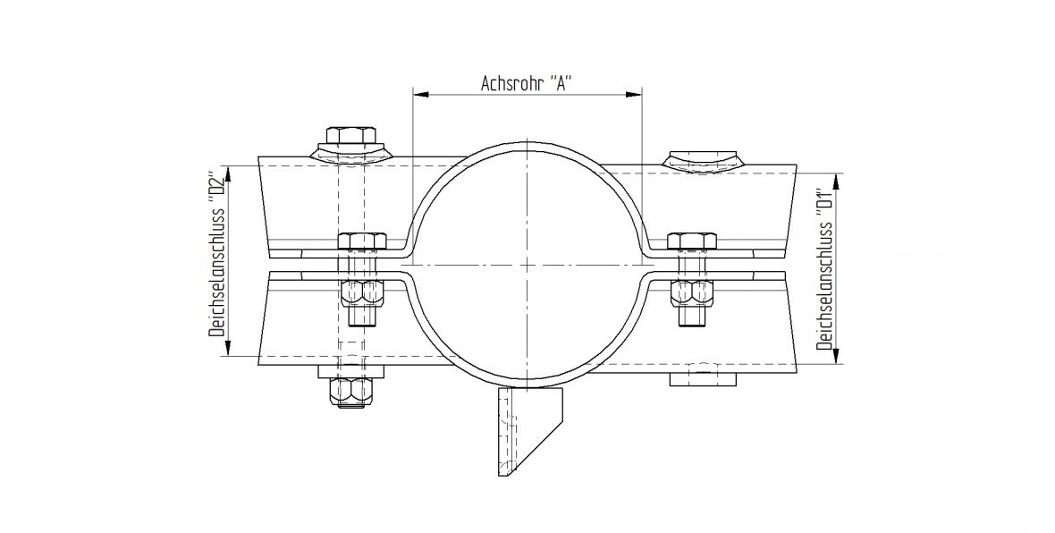 Kit brides avec vis avec support câble Knott 27669