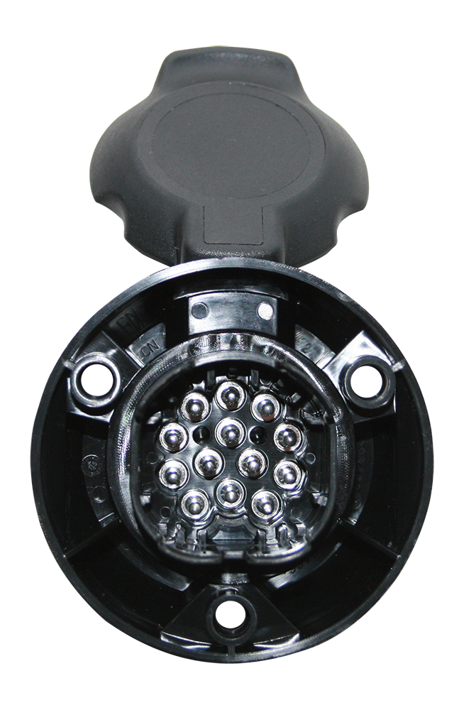 Boîtier socle de prise 13P/12V, selon ISO 11446-1 Erich Jaeger 382594