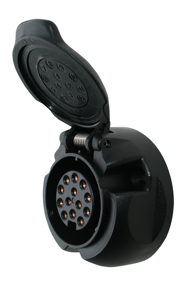 Boîtier socle de prise 13P/12V, selon ISO 11446-1 Erich Jaeger 382594