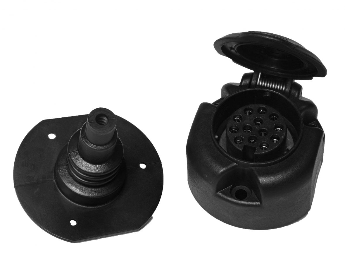 Prise 13 pôles plastique connexion à vis avec antibrouillard Knott 401403.001
