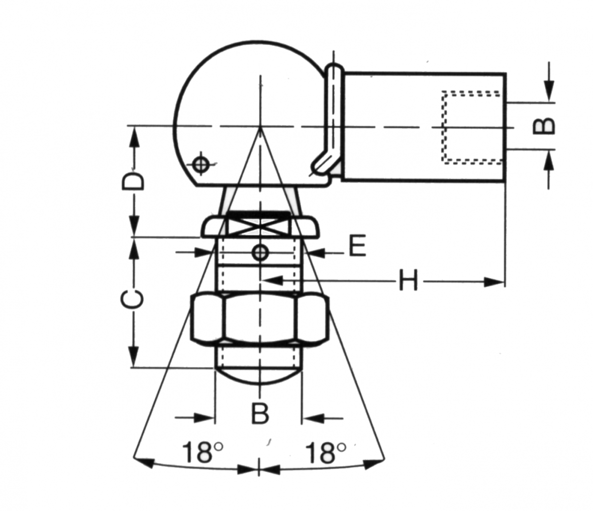 Articulation coudée M8 Knott 402912.001