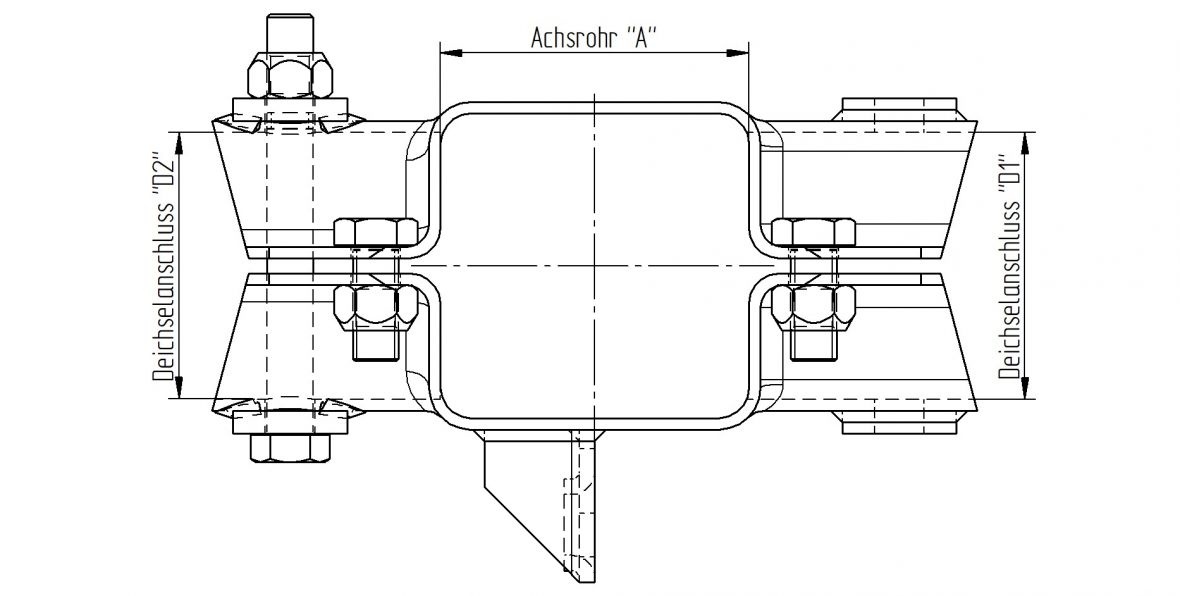 Kit brides avec vis avec support câble Knott 403608.001