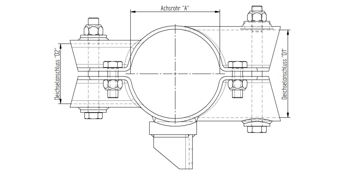 Kit brides avec vis avec support câble Knott 403610.001