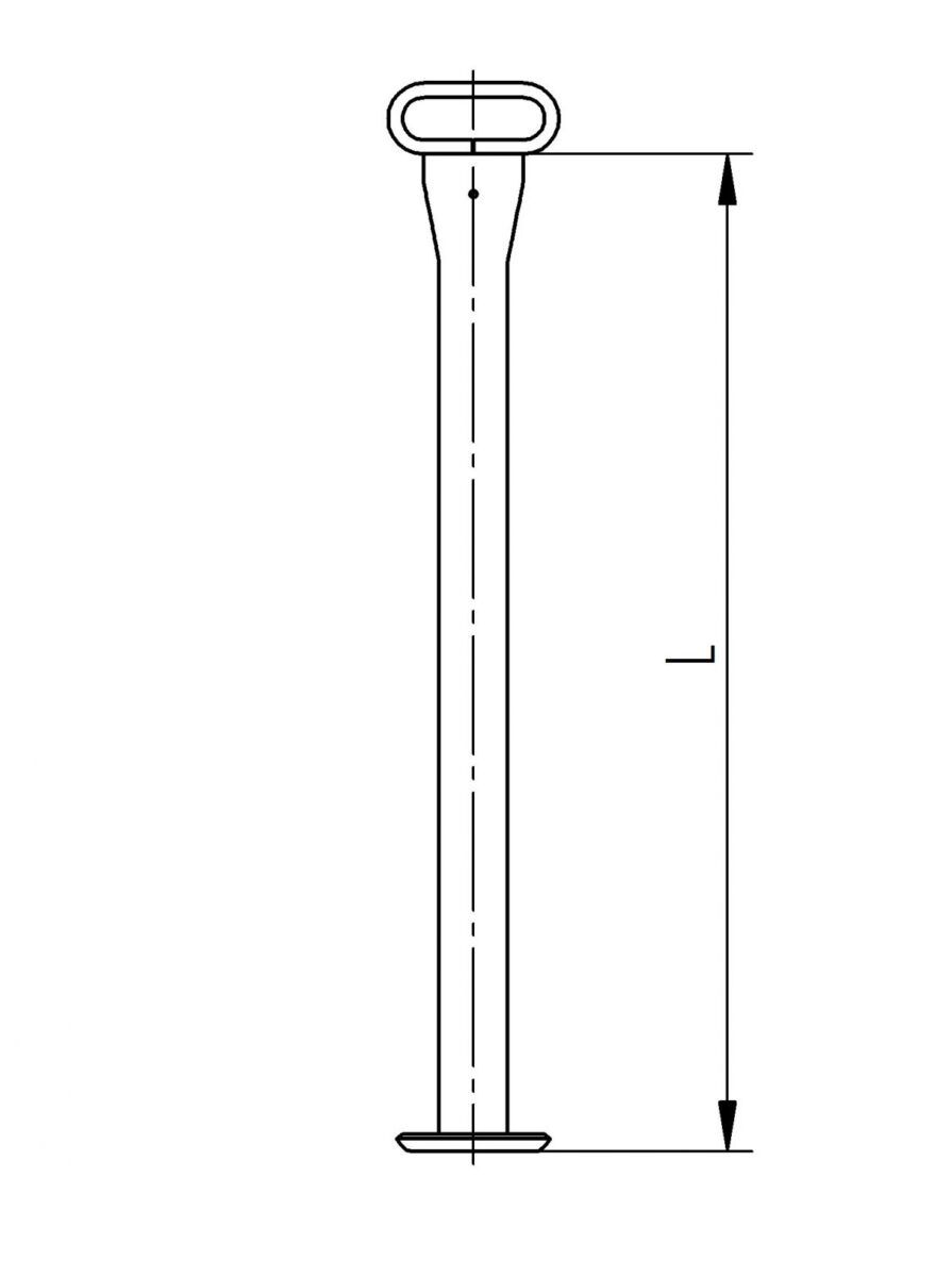 Béquille 600 mm PVC Knott 403789.001