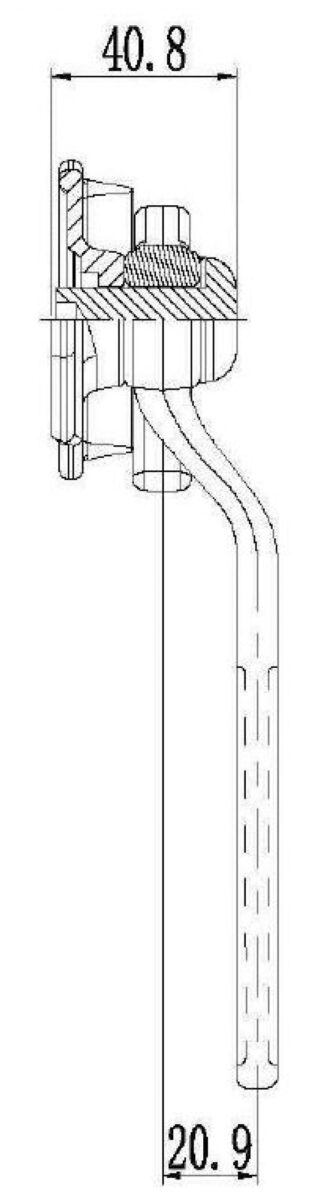 Fermeture à levier coudé droit Gr. 0 Knott 403855.001