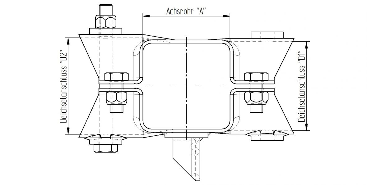 Kit brides avec vis avec support câble tandem Knott 405695.001