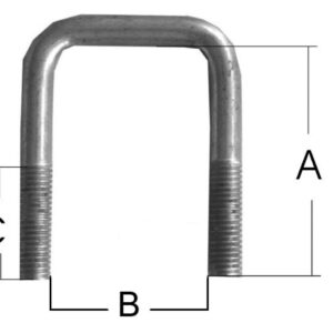 Bügelschraube zingué M10 — A: 100 mm; B: 42 mm; C: 50 mm Knott 406555.001